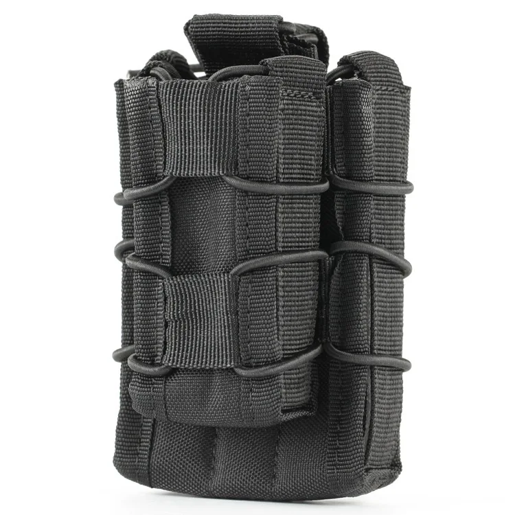 Black TTGTACTICAL двойной тактический Molle подсумок для журналов с открытым верхом, один винтовочный пистолет, подсумок, патронный зажим, держатель, Охотничья сумка - Цвет: Black