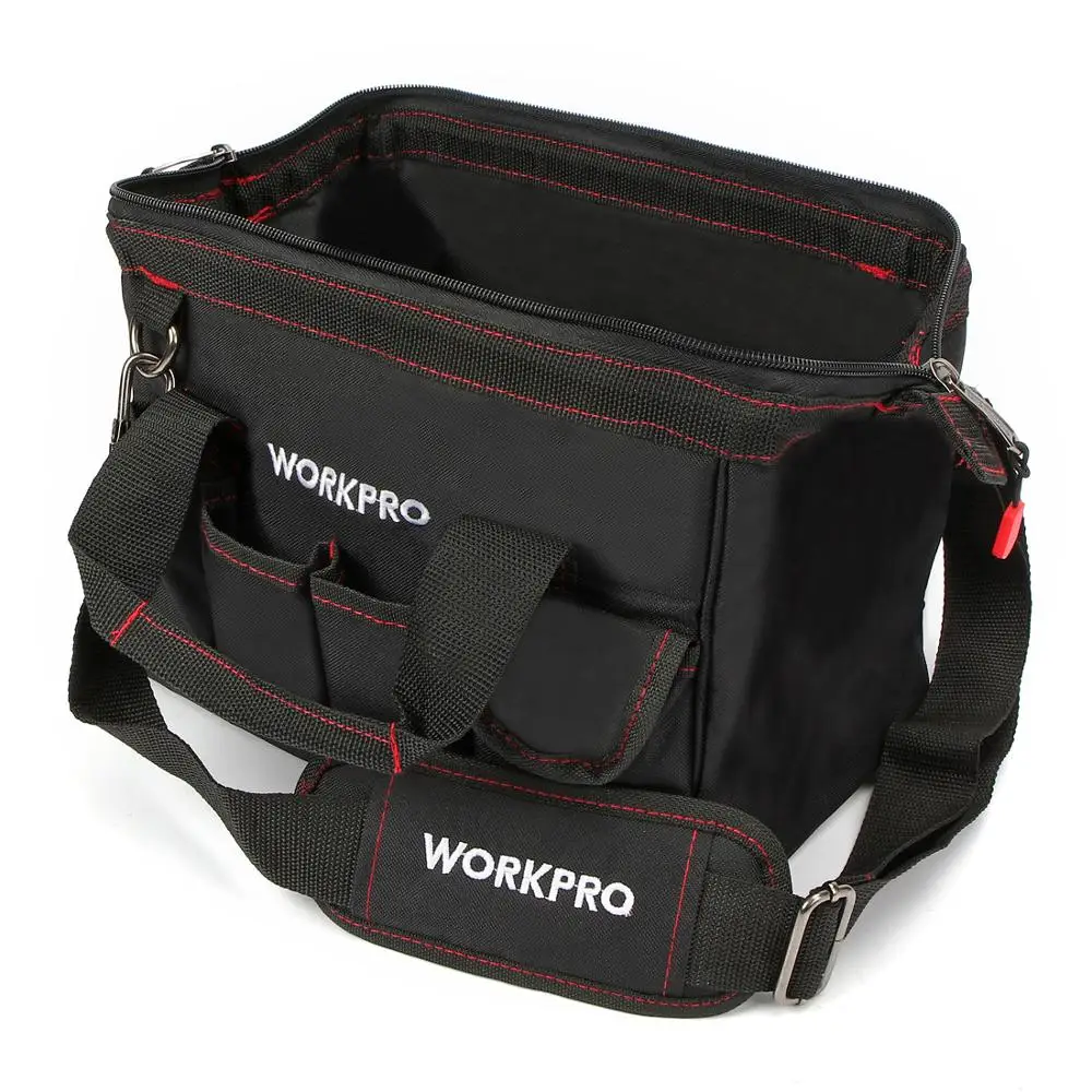 WORKPRO водонепроницаемая сумка для инструментов, дорожные сумки, мужская сумка через плечо, сумки для инструментов, большая вместительность,, 4 размера(12, 14, 16, 18 дюймов