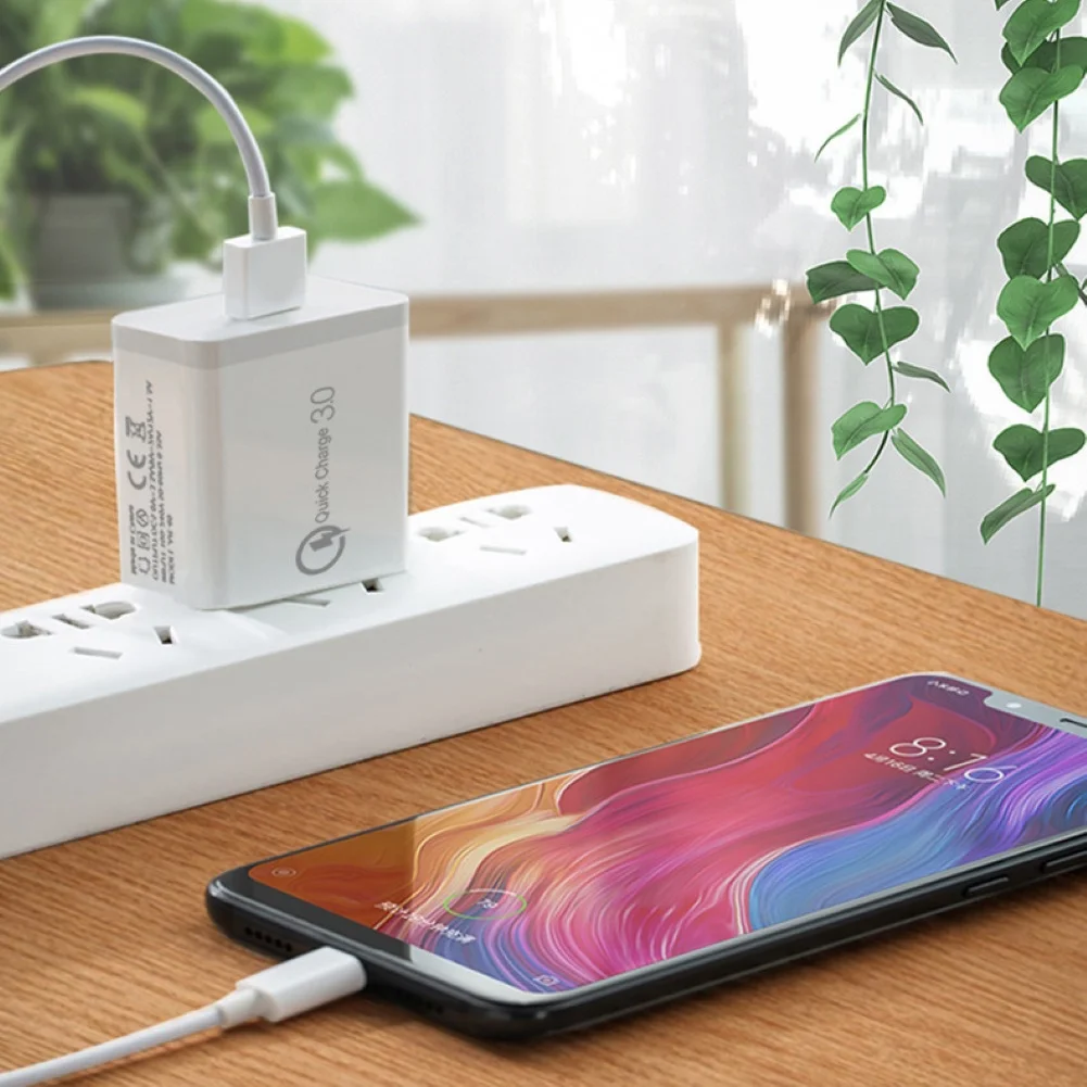 USB зарядное устройство штепсельная вилка EU/US 5V 3.5A QC3.0 одиночный в AC быстрое