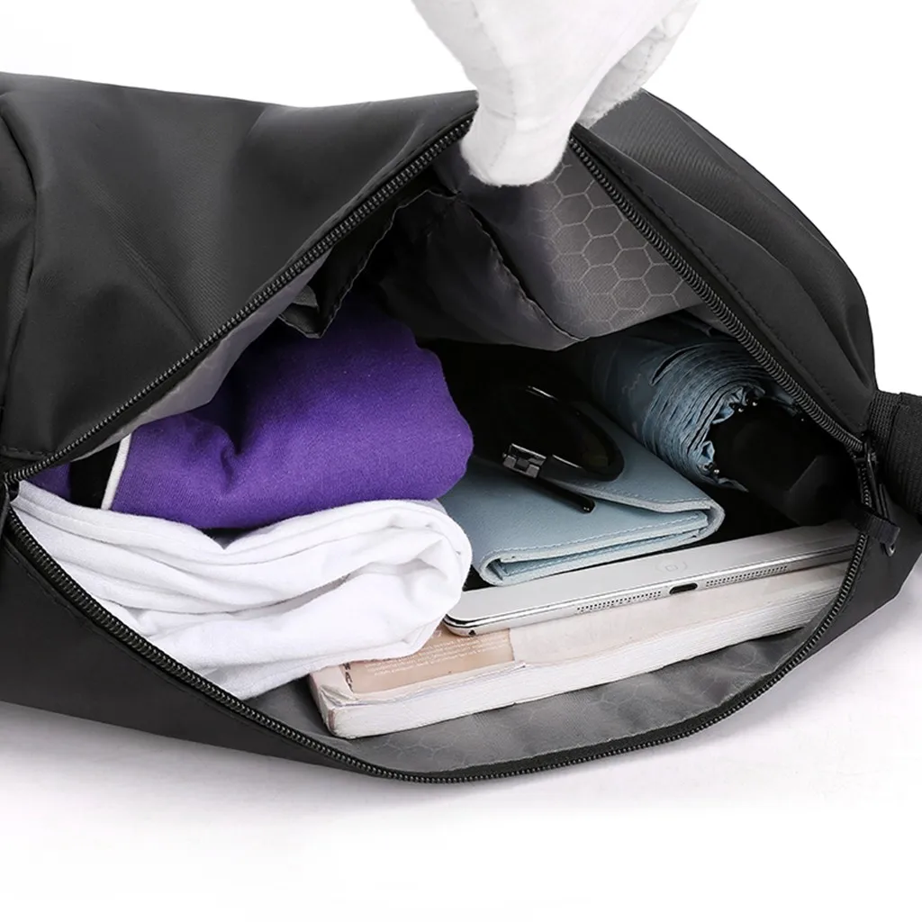 

2019 High Quality Travel Bag Black Nylon Waterproof Couple Shopping Bags Hand Bags For Men Women Fashion Workout Duffle Bag