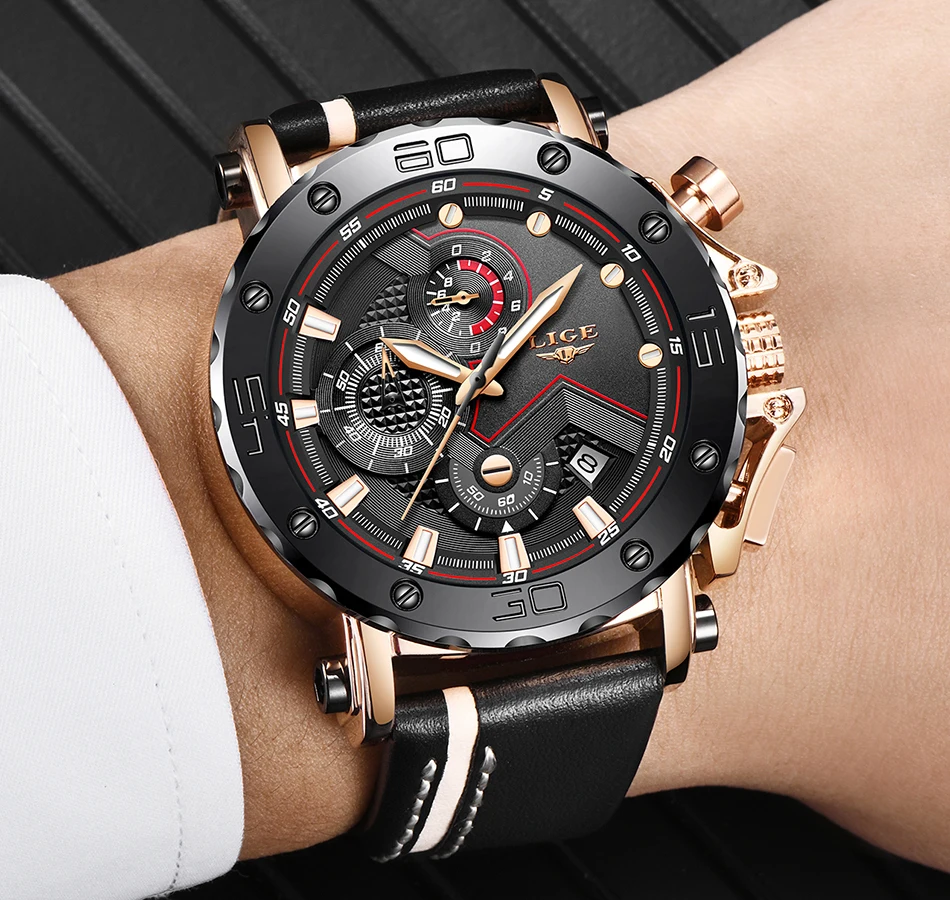 Relojes Hombre новинка 2019 LIGE спортивные мужские часы с хронографом Топ бренд