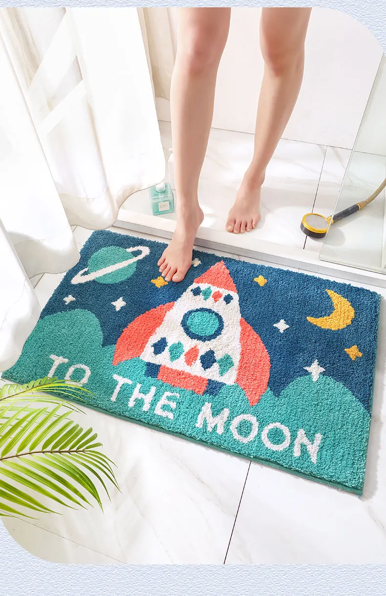 

Bathroom Water-Absorbing Non-Slip Mat Home Toilet Door Mat Bedroom Doormat Bathroom Entrance Quick-Drying Carpet Mat