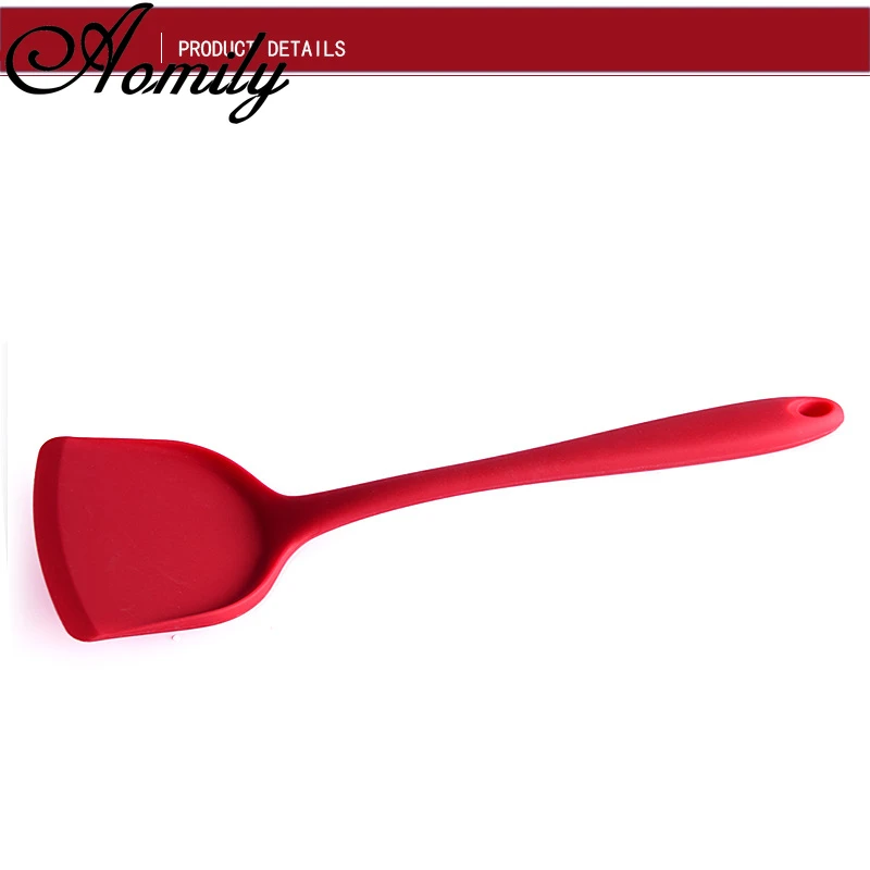 Amoliy Thickened Large Silicone Spatula Cooking Spoon Heat-Resistant Flexible Nonstick Baking | Дом и сад