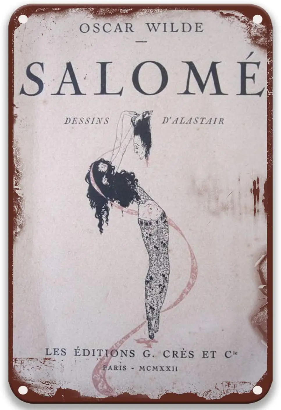 

Оловянные знаки TGDB Salomé (1922), винтажная фототабличка для гостиной, домашний декор, Искусство ванной комнаты 8x12 дюймов