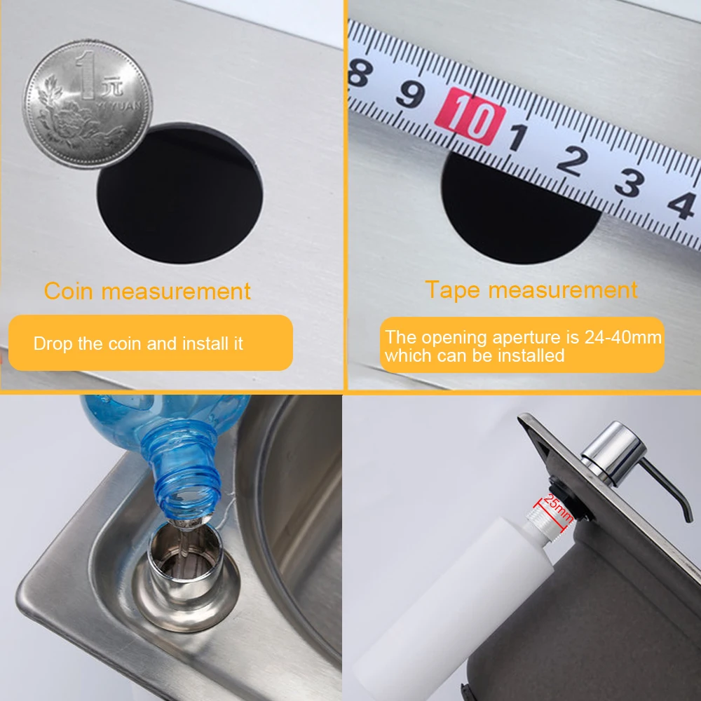 HOOMIN жидкого мыла дозатор органайзер для Ванная комната и Кухня ABS вручную нажатия