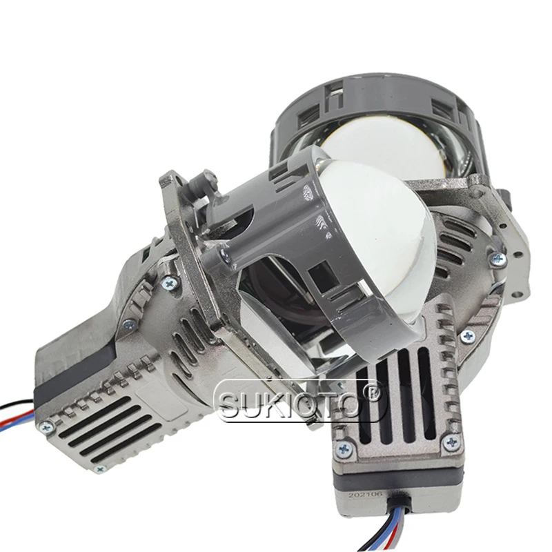 SUKIOTO 1 Set New 3.0 Inch Bi-LED Projector Lens 70W White Auto LED Headlamp For H4 H1 H7 H11 9005 9006 Bulbs | Автомобили и