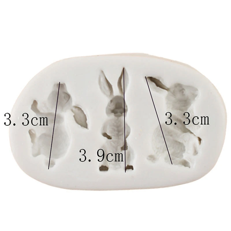 

3D Rabbit Cake Molds Animal Shape Silicone Form Fondant Mold Kitchen Biscuit Cookie Soap Cake Decoration Tools Resin Mould