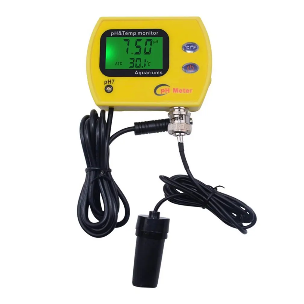 

PH & Temp Meter Monitoringing Compact Size PH Meter Digital Water Analysis Meter Portable Electronic Tester With Backlight