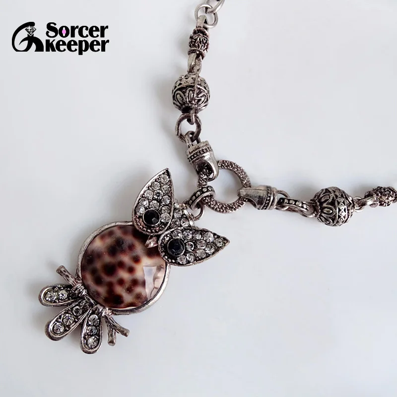 Мода Природа Морская раковина сова подвесные цепи ожерелье ювелирные изделия