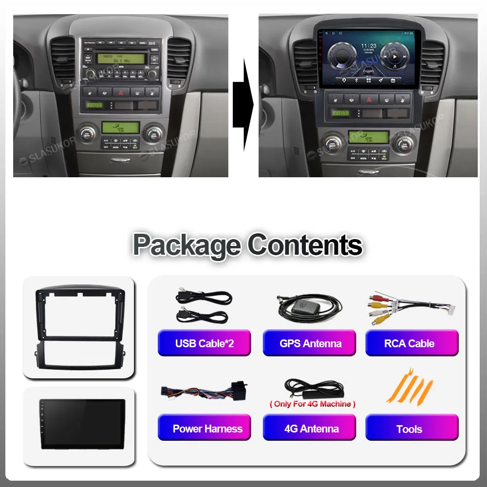 Автомагнитола 9 дюймов Android 10 для Kia Sorento 2004 2005 2006 2007 2008 автомобильное радио
