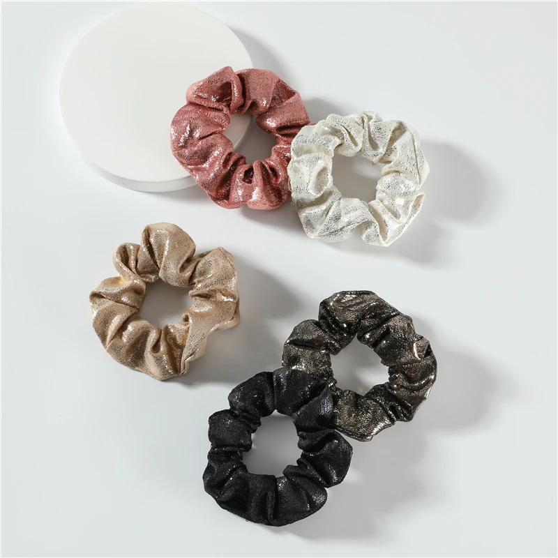 

ZFYIN 2020 осень зима женские модные аксессуары для волос сверкающие мерцающие Сатиновые пончики резинки упаковка для конского хвоста банданы