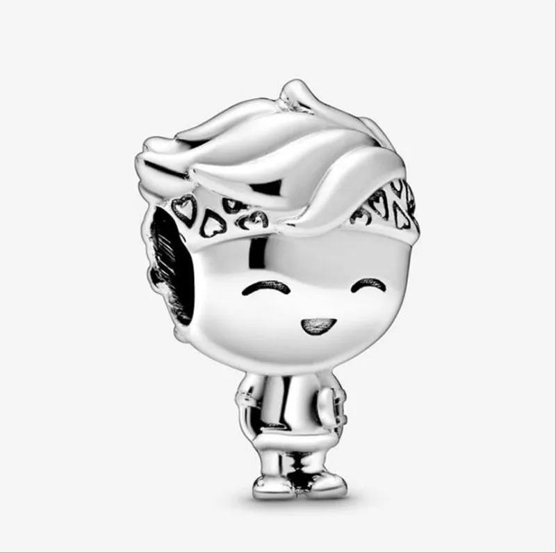 

Аутентичные бусины из стерлингового серебра 925 Творческий для мальчиков Модная молодежная обувь подходит к оригиналу Pandora, браслет для женщ...