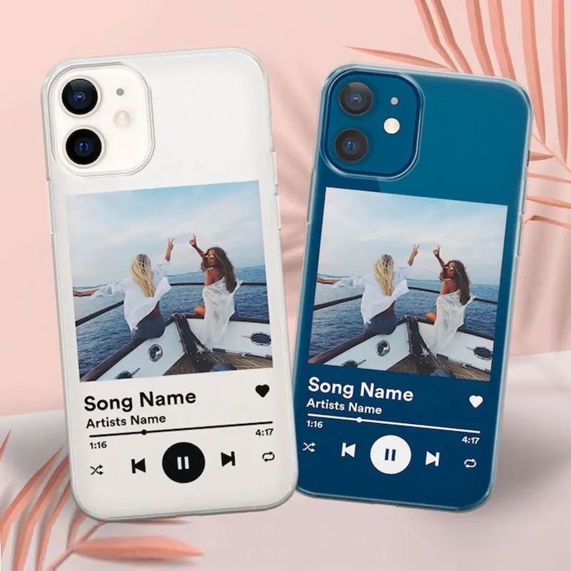 Özel müzik plak telefon kılıfı için iPhone 13 Pro 12 mini 11 Max XR XS 7 8 artı müzik çalar şarkı desen arka kapak Coque