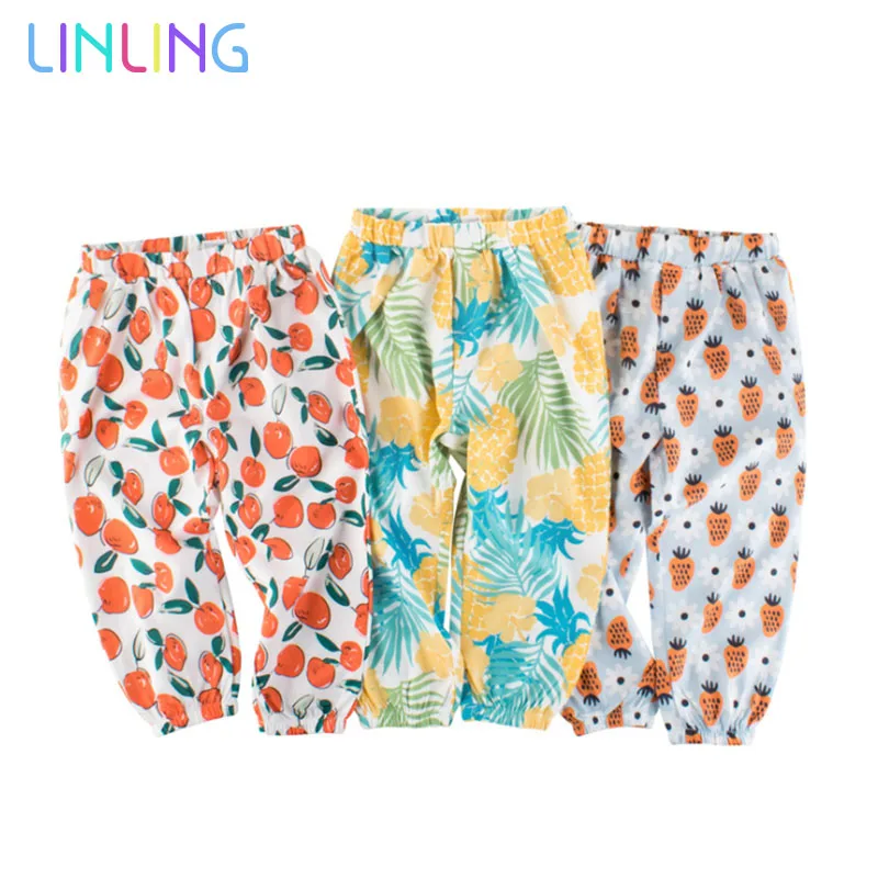 

Брюки для мальчиков и девочек, летние новые повседневные брюки для мальчиков и девочек, брюки-фонарики, детские брюки с мультяшным принтом