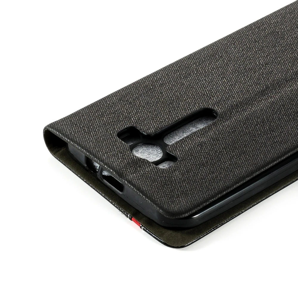 Чехол книжка для Asus Zenfone 2 Laser ZE500KL Роскошный чехол бумажник из искусственной кожи