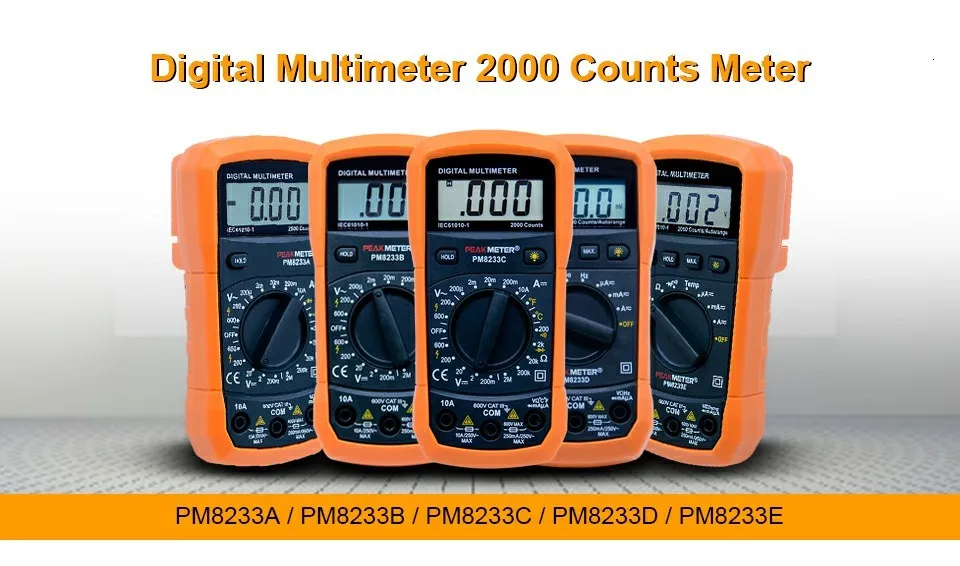 PEAKMETER PM8233E портативный многофункциональный цифровой мультиметр DC вольтметр переменного тока температура мультиметр тестер