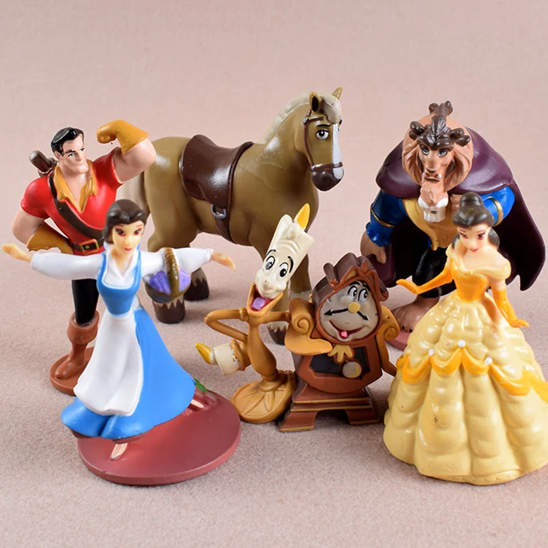 

Disney Anime Beauty And The Beast Cartoon Model Action Figure Mini Model Decoration Collection Figurine Toys Gifts For Children