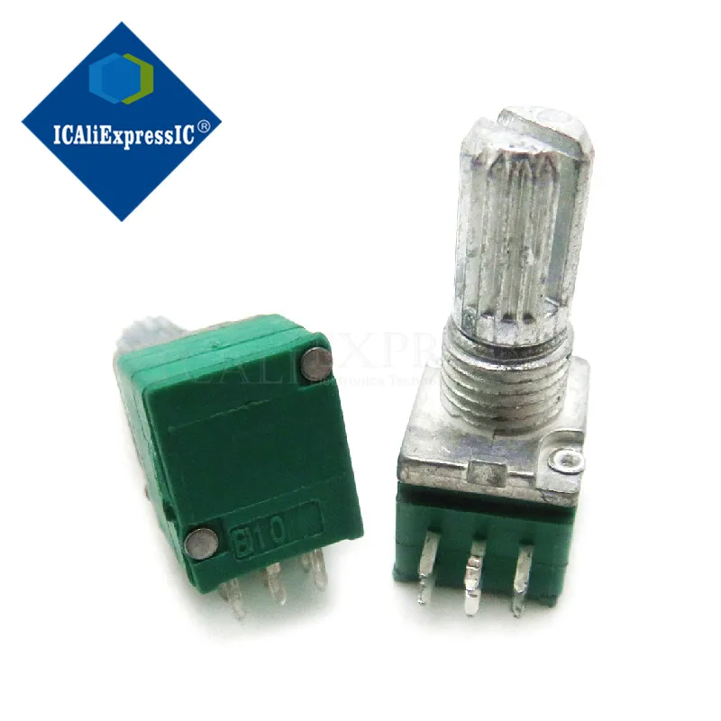 

5pcs RK097G 10K single linked potentiometer B10K with a switch audio 6pin shaft 15mm amplifier sealing potentiometer In Stock