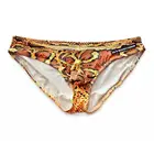 Трусы-брифы мужские из змеиной кожи, пикантное нижнее белье для плавания, мини-шорты-бикини, танга, Мужской дизайнерский костюм для плавания, гей-трусы