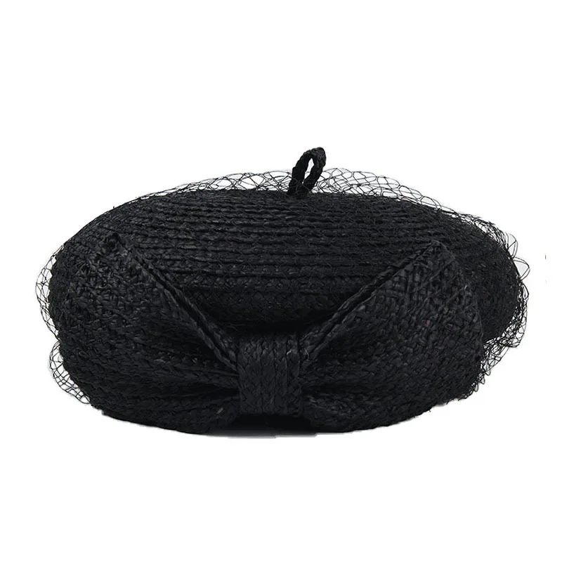 USPOP летние шляпы женские береты из рафии соломы берет сетчатой пряжи с большим