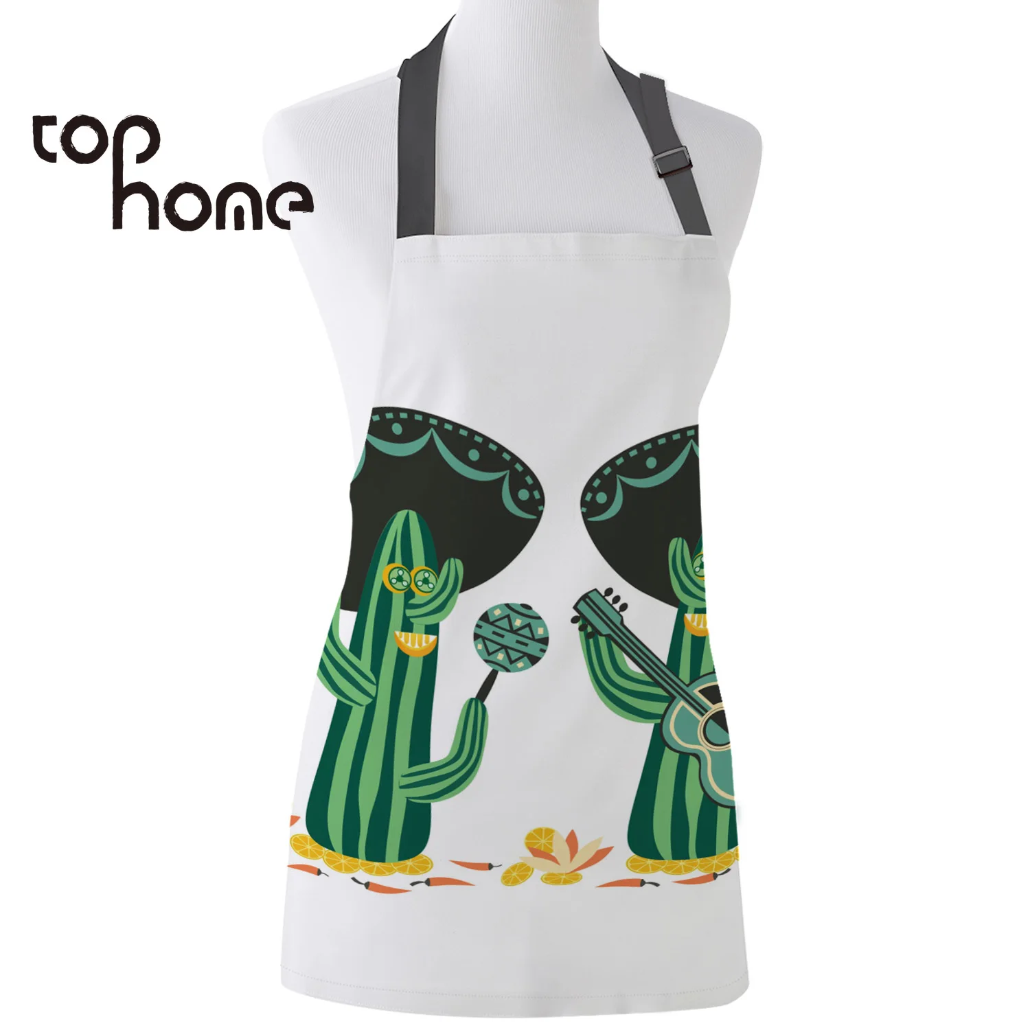 Tophome Кухонный Фартук кактус ковбой мультфильм пустыня регулируемые без рукавов
