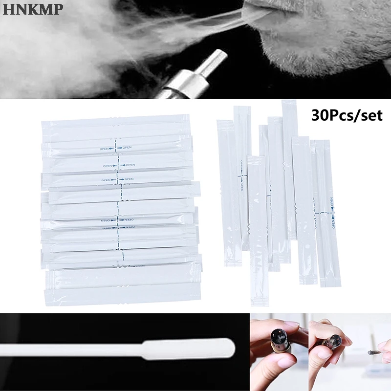 

New 30Pcs Alcohol Swabs Clean Tool Double Head Cleaning Cotton Swabs For IQOS Cleaning Stick Electronic Cigarette Accessories