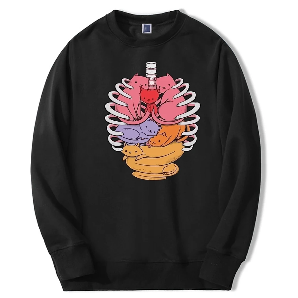 

Толстовка мужская с капюшоном и принтом «кошка»