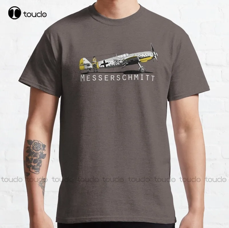 

Новая классическая мужская футболка Messerschmitt Bf 109, пляжные рубашки