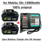 2021 Makita bl1880 bl1860 bl1830 перезаряжаемая батарея + зарядное устройство 3a, 2, 18V, 12.0ah, 12000mah литий-ионная батарея, электроинструменты
