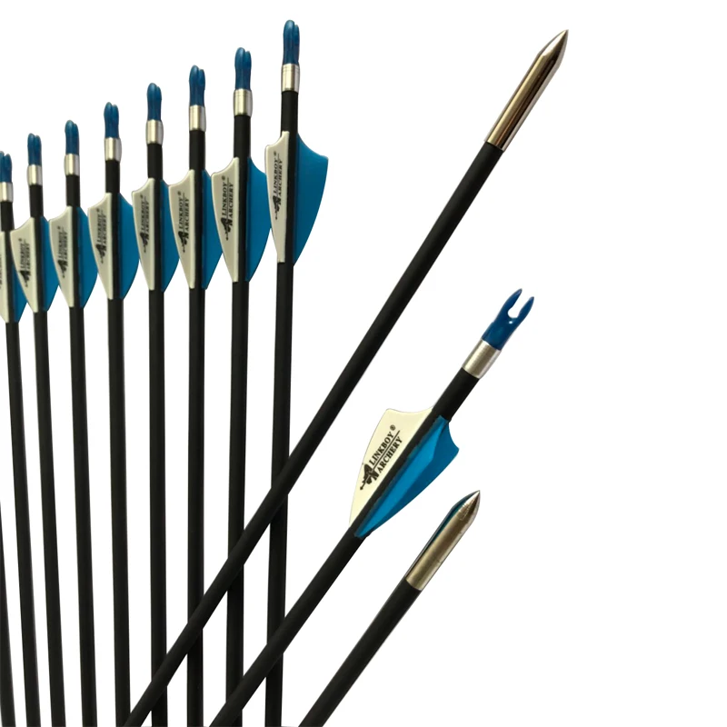 Стрелы из смеси Углерода 12 шт. стрелы для стрельбы лука id4 2 мм Spine800 пластиковые