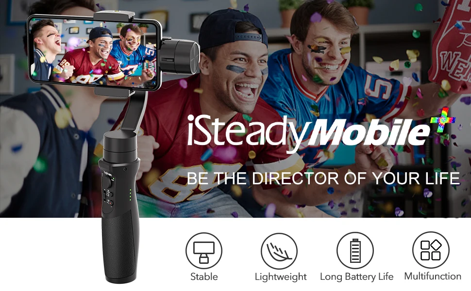 Hohem iSteady Мобильный плюс смартфон карданный стабилизатор для iPhone 11/11 Pro/Pro Max для Galaxy S10/Plus/S9 для видеоблоггера