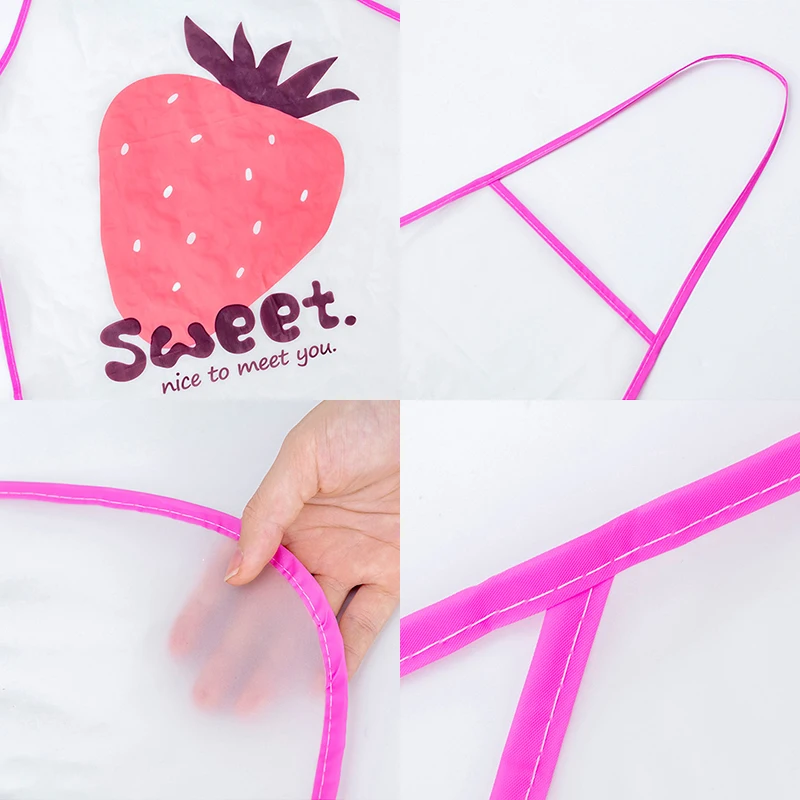 Кухонный Фартук приготовление пищи из ПВХ с фруктовым узором водонепроницаемый