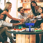 Стеклянный диспенсер 6 шт., пластиковый держатель для бокалов для вина, пива, напитков вечерние аксессуар для бара, 6 чашек