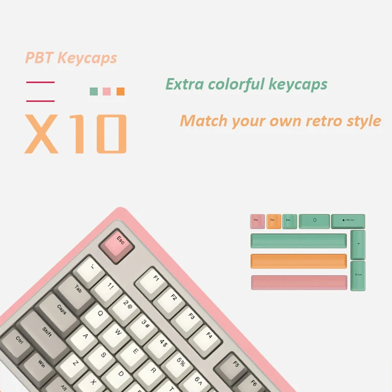 

Original IKBC W210 Retro 2.4Ghz Wireless Mechanical Gaming Keyboard Cherry MX Red Blue Switch 108Keys PBT Computer Gamer