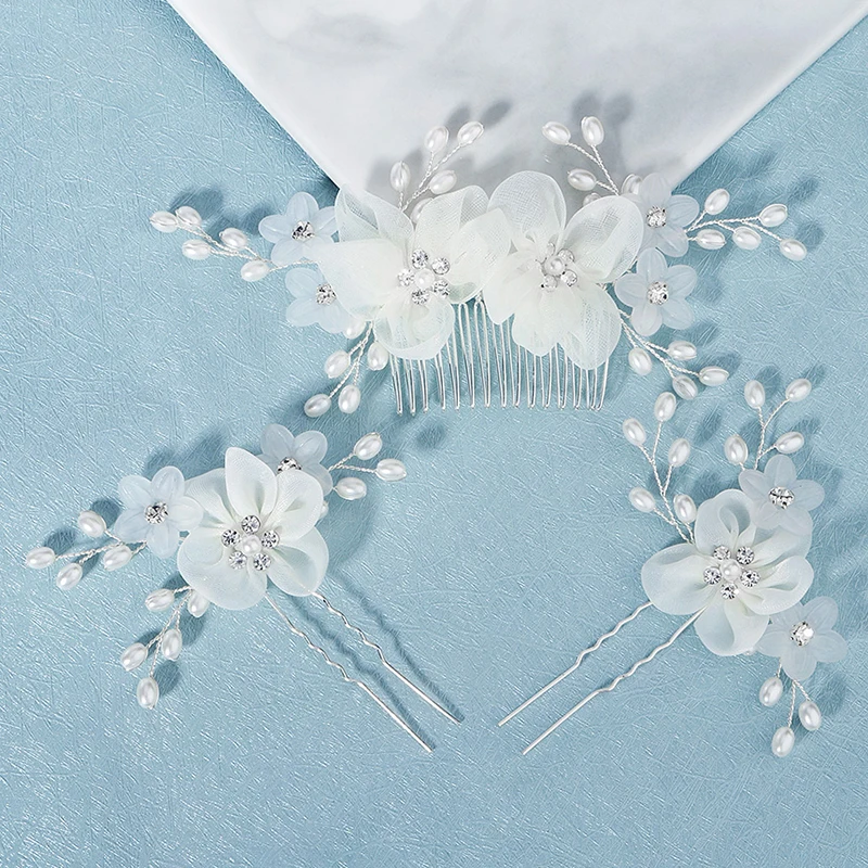 Женские ободки с жемчугом QYY Серебристые свадебные аксессуары для волос вечерние