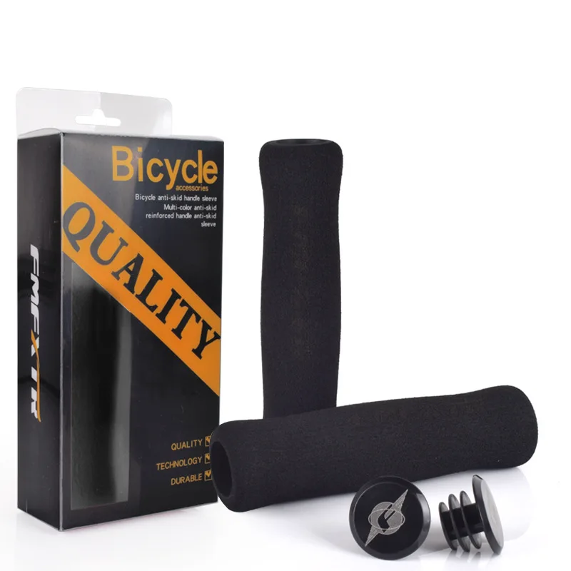 

1 Pair Sponge Bicycle Grips Outdoor MTB Bike Arc Handlebar Cover Anti-slip Strong PVC dustproof handle plug Support Cycling Part
