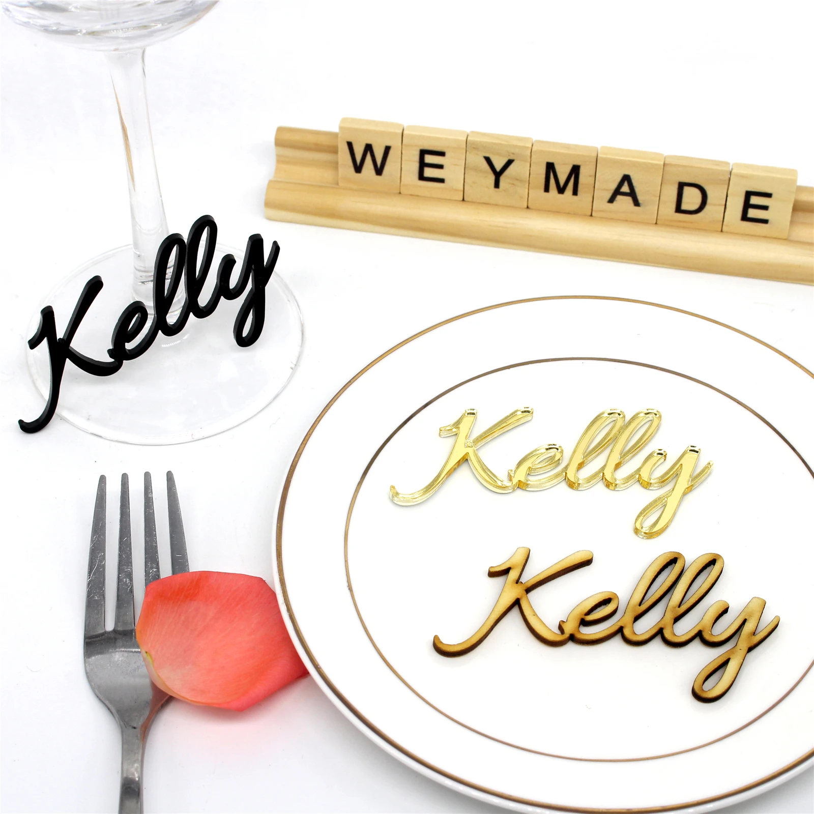 Персонализированная лазерная резка деревянная установка имени деревянное место