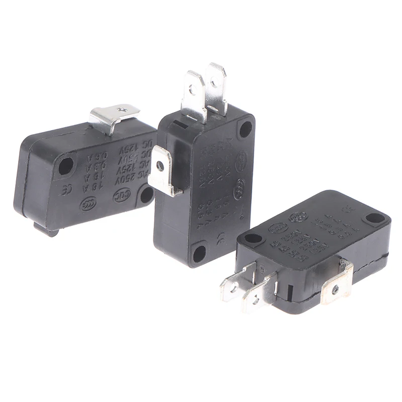 2/5pcs KW1-103 Microwave Oven Door Micro Switch Fit For Washing Machine Rice Cooker 16A 250V 2 Pins (Normally Close) - купить по