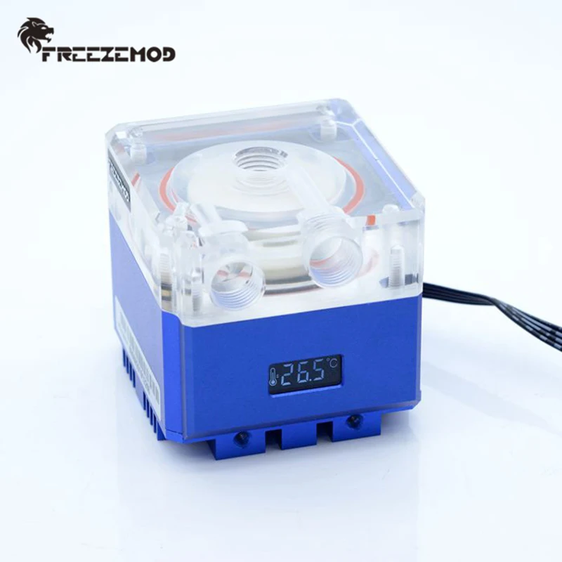 Refrigerador de Água do Computador Freezemod Calcule Refrigerar Bomba Mudo Pwm Fluxo Inteligente 800l – h va Lcd Temperatura Sentido Rgb Luz. Pu-fs4m-p
