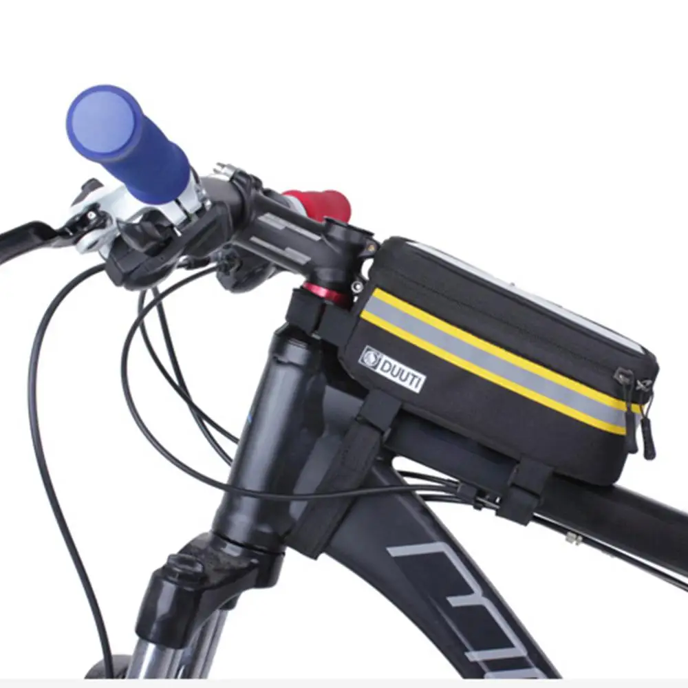 

Waterproof Bicycle Bag Nylon Bike Cyling Bag Case 5.7'' Bicycle Panniers Frame Bags for Bike Cycling Accessories