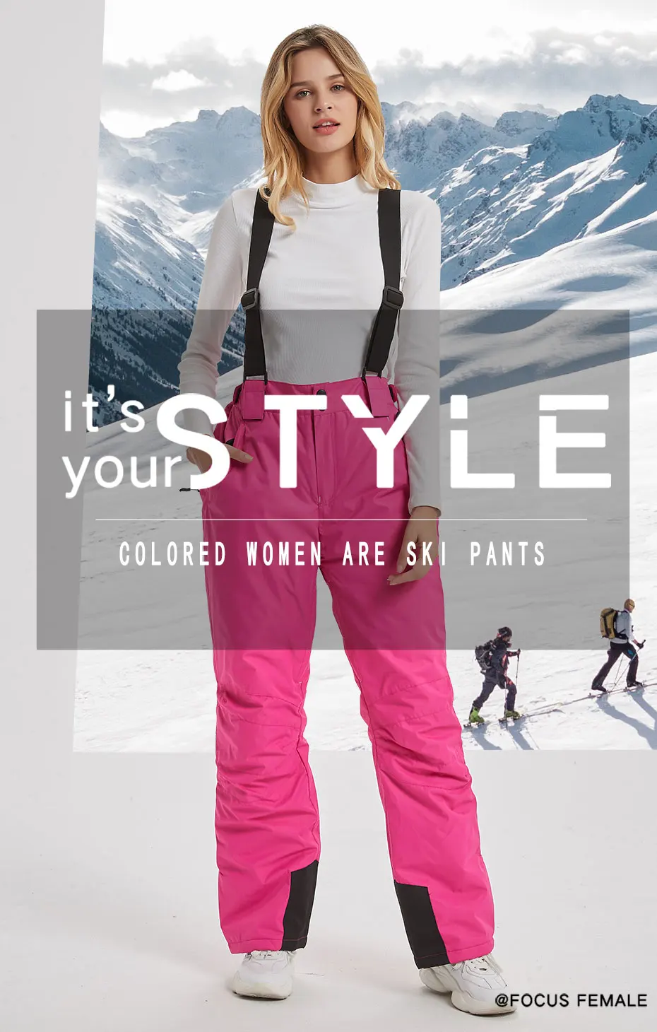 MUTUSNOW Skiing Pants Women's New Arrival Ski Trouser Snowboard Female High Quality Snow Pants Windproof Waterproof Breathable