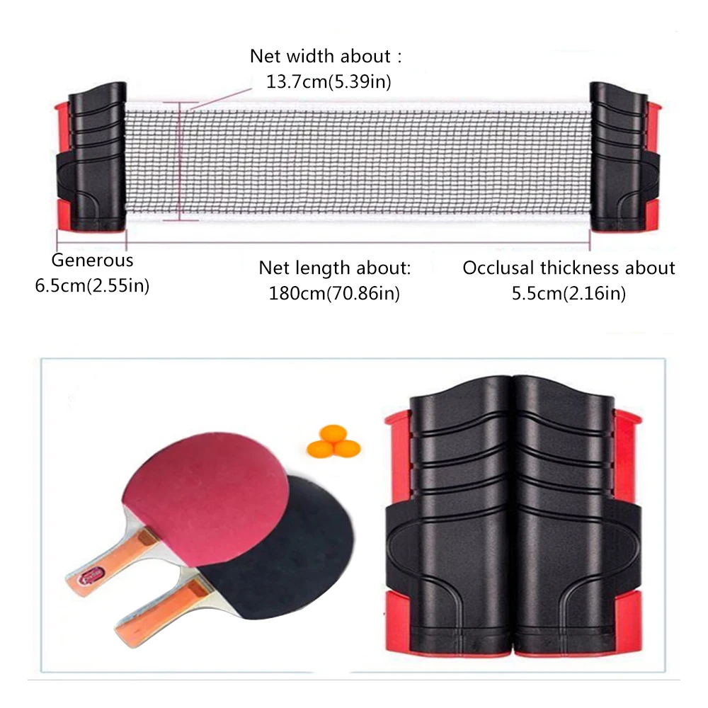 Креативная портативная выдвижная стойка для настольного тенниса любого стола 1
