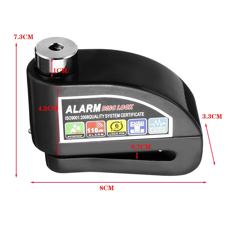 

Motor Bicycle Anti-theft Wheel Disc Brake Lock Motorcycle Scooter Disc Brake Alarm Lock Waterproof Security Alarm Protection