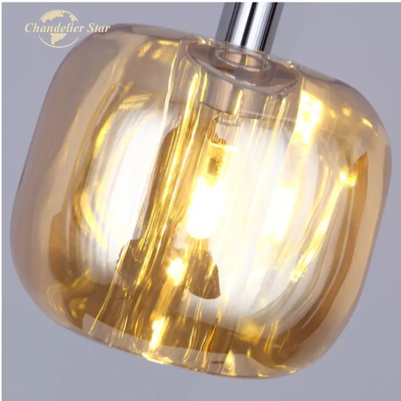 

Nordic LED Chandeliers Lighting Modern Metal Crystal Colorful Pendant Hanging Lamps Bedroom Living Room Staircase Lights Lustre