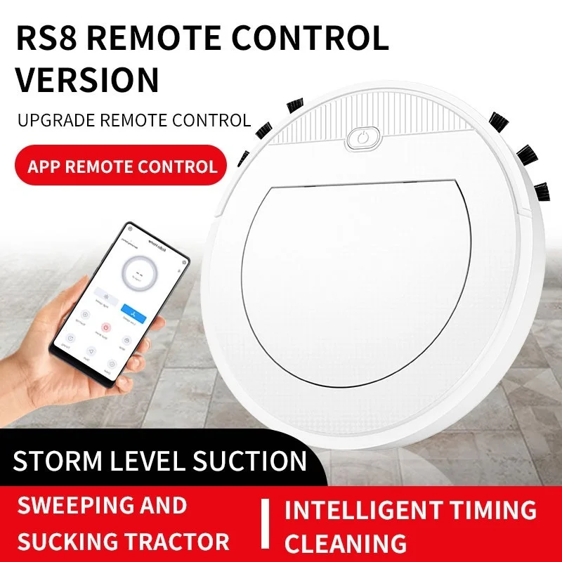 RS8 Robot Vacuum Cleaner Intelligent App Control Automatic Dust Removal Multifunctional Cleaning Sweeper | Бытовая техника