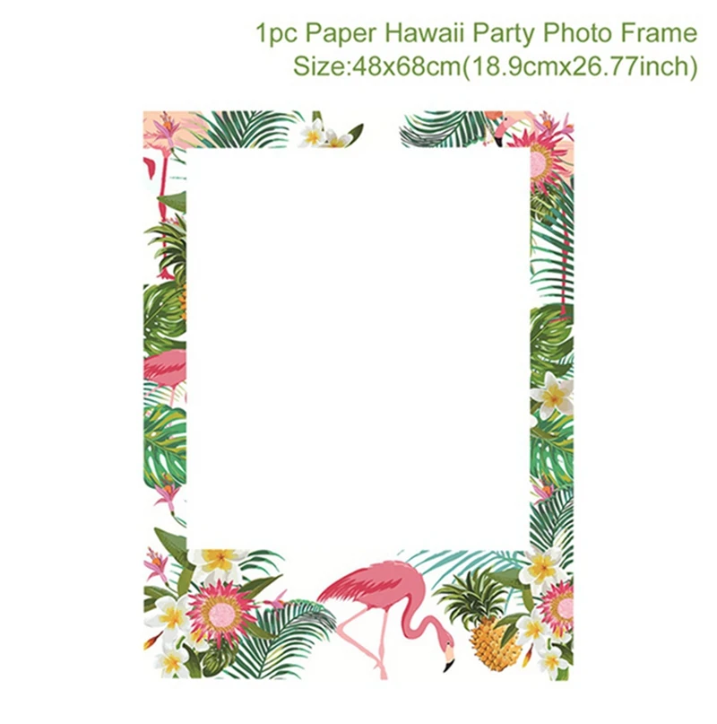 Flamingo Frame Pink Flamingo Party Decor Pineapple Girl 1st Birthday Party Babyshower Supplies Flamingo Wedding Happy Birthday Party Decor Kids - Цвет: Flamingo Frame