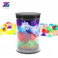 rainbow translucent plastic card stands 50pcstube board game pieces accessories perfect for 2mm