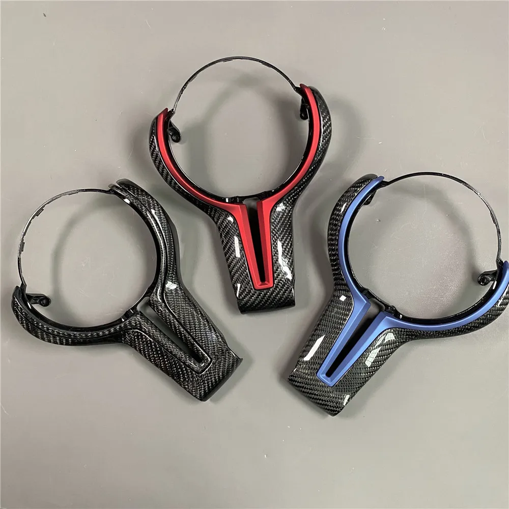Чехол на руль из 100% натурального углеродного волокна для BMW M2 F87 M3 F80 M4 F82 M6 F06 F12 F13 X5M