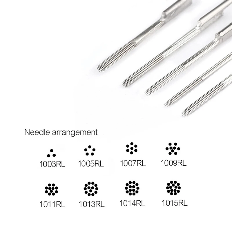 

50PCS 9RL Tattoo Needles Disposable Sterilized Standard Round Liner 0.3MM Tattoo Needles For Tattoo Supplies