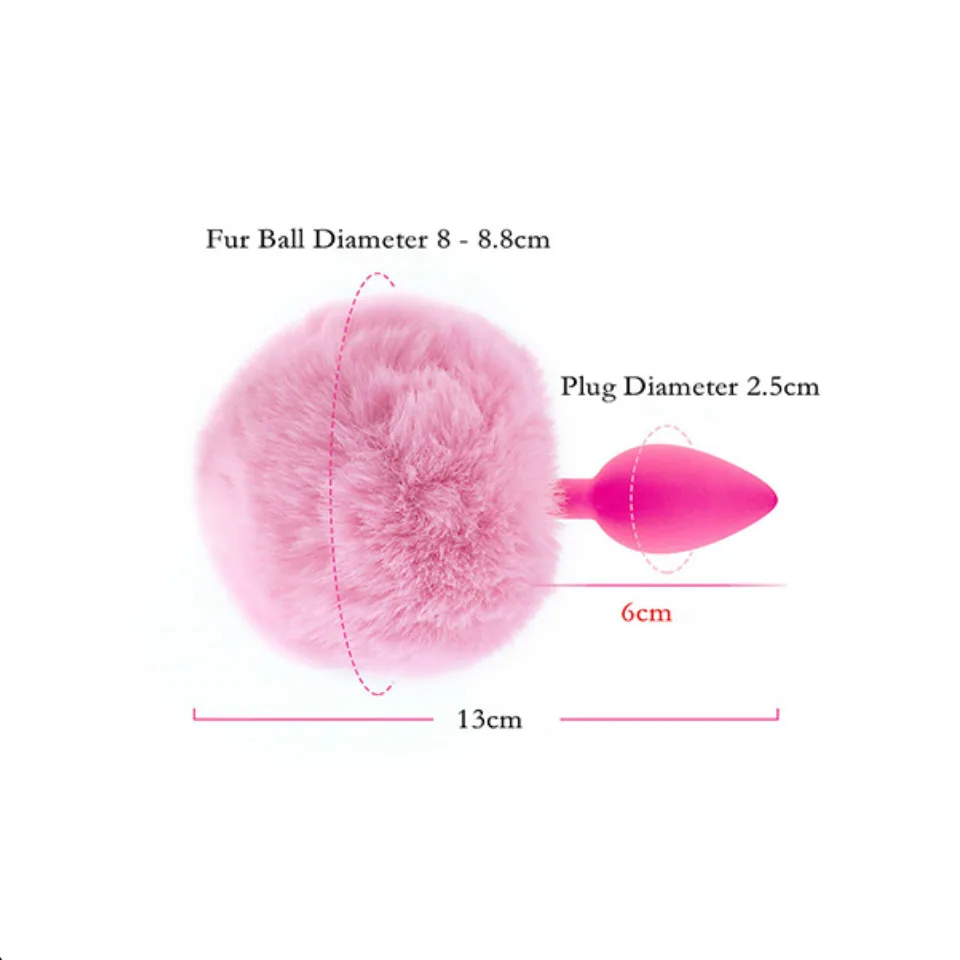 Силиконовая Анальная пробка с кроличьим хвостом милый хвост игрушка секс